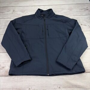 Free Country Men's XL Navy Softshell 3-Layer Windbreaker Water Resistant Jacket